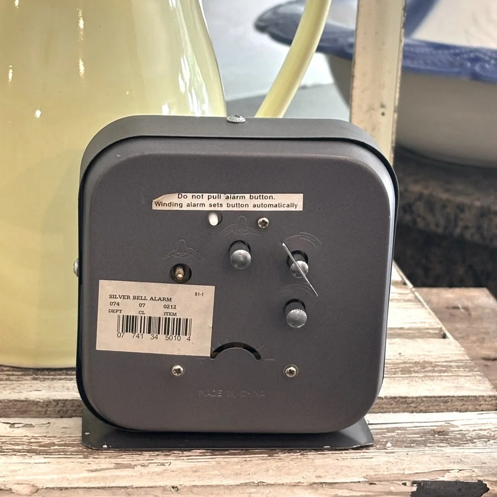 Vintage Westclox Metal Alarm Clock. Wind Up | Gray | 4.75x4 | EUC | Industrial